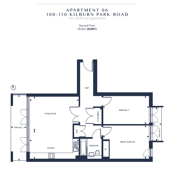 2 Bedrooms Flat for sale in Park Terrace, London NW6