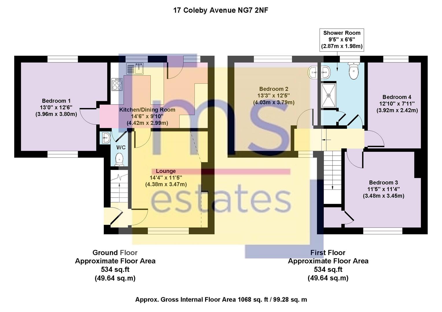 17, Coleby Avenue, Nottingham floorplan