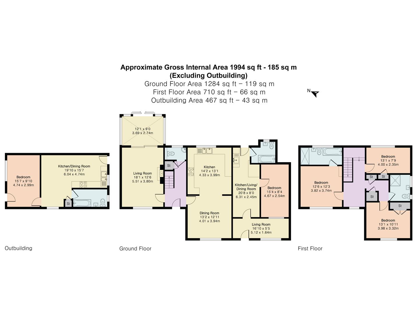 The Bluebirds, 14 Grenville Road, Padstow floorplan
