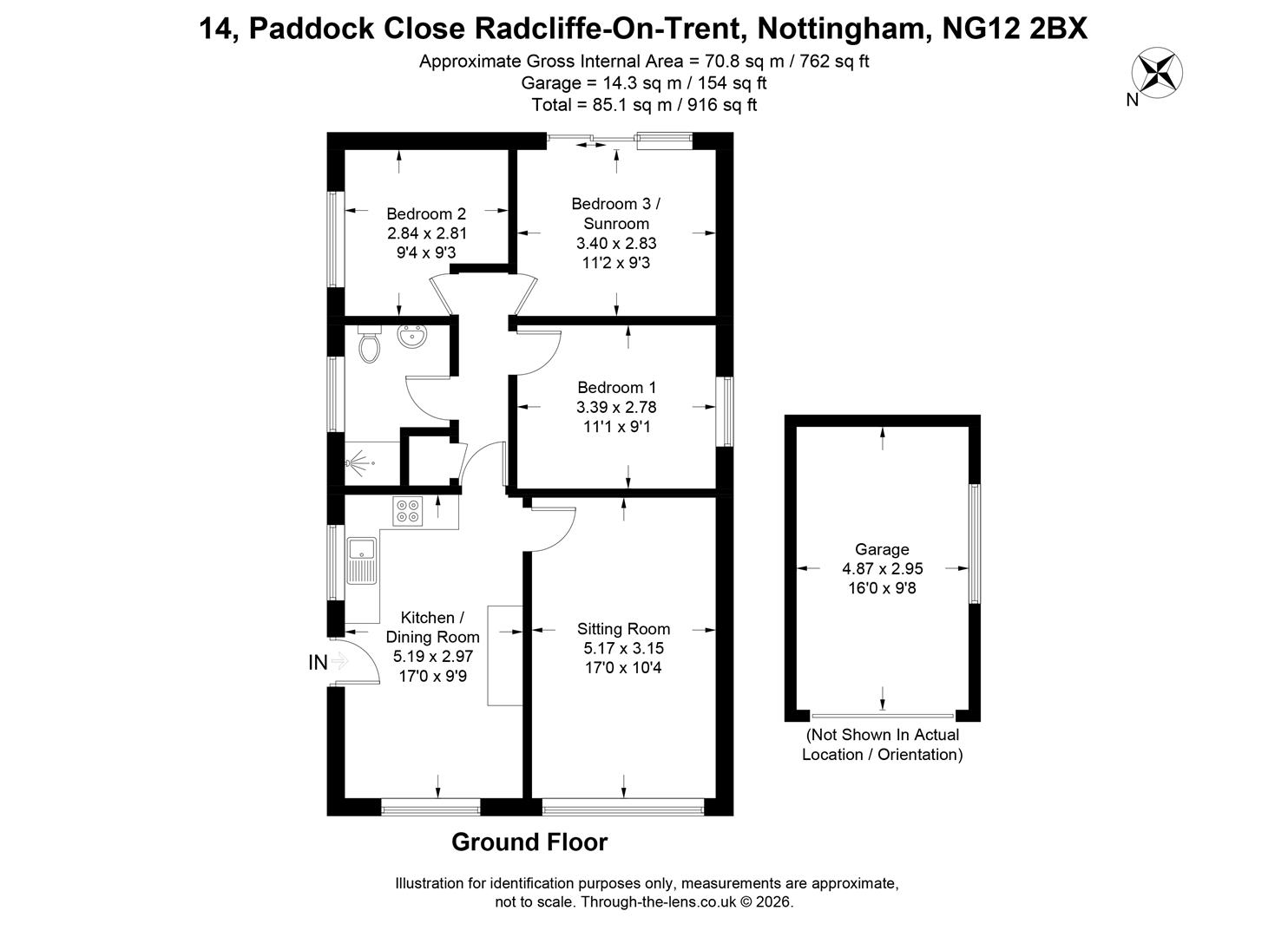 Paddock Close, Nottingham floorplan