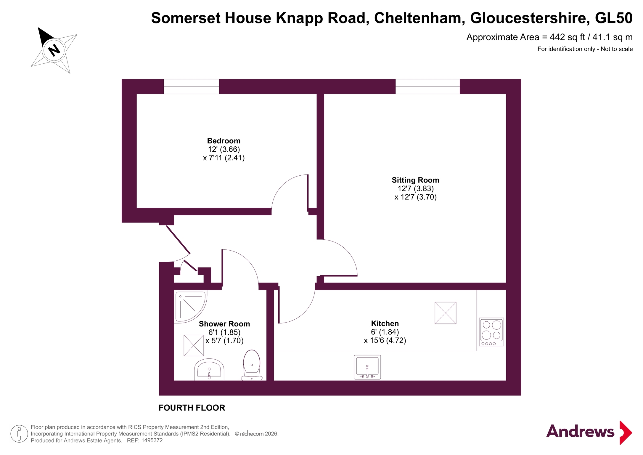 Flat 22, Somerset House,, Knapp Road, Gloucestershire floorplan