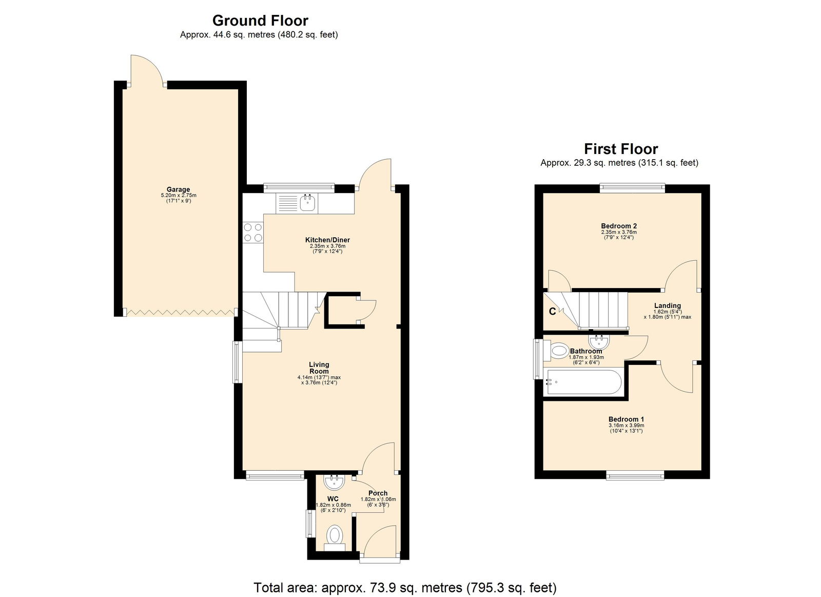 42, Findon Way, Skelmersdale floorplan