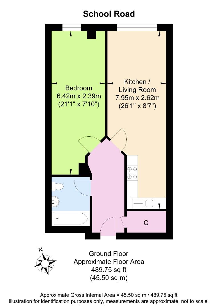 Apartment 3, 8, School Road, Hove floorplan