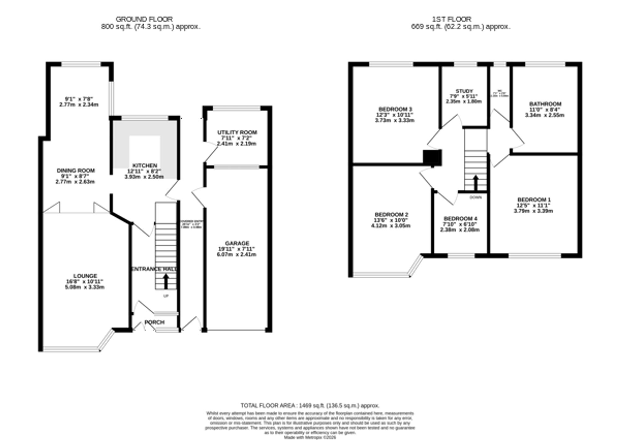 50 Grangeway Road, Wigston floorplan