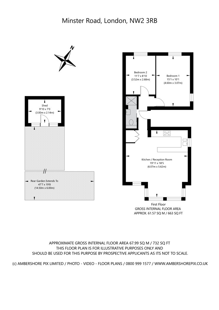 First Floor Flat, 18, Minster Road, London floorplan