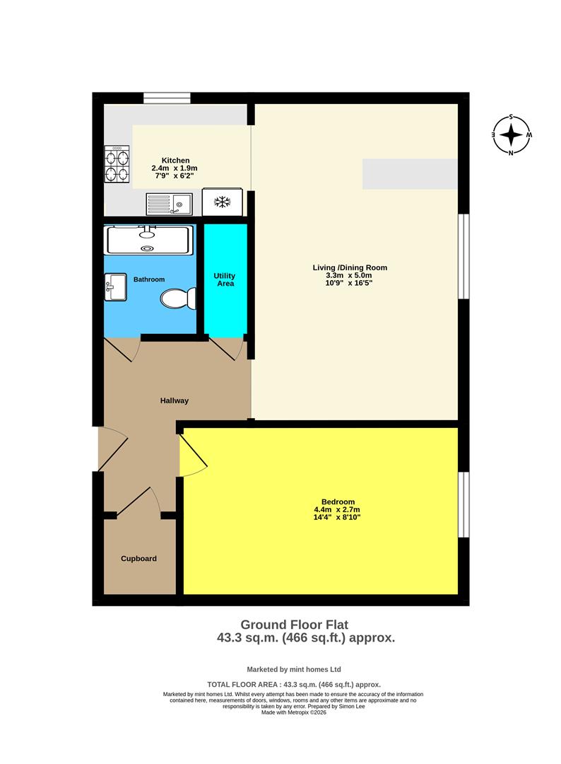 Flat 4, Southam House, Addlestone Park, Addlestone floorplan