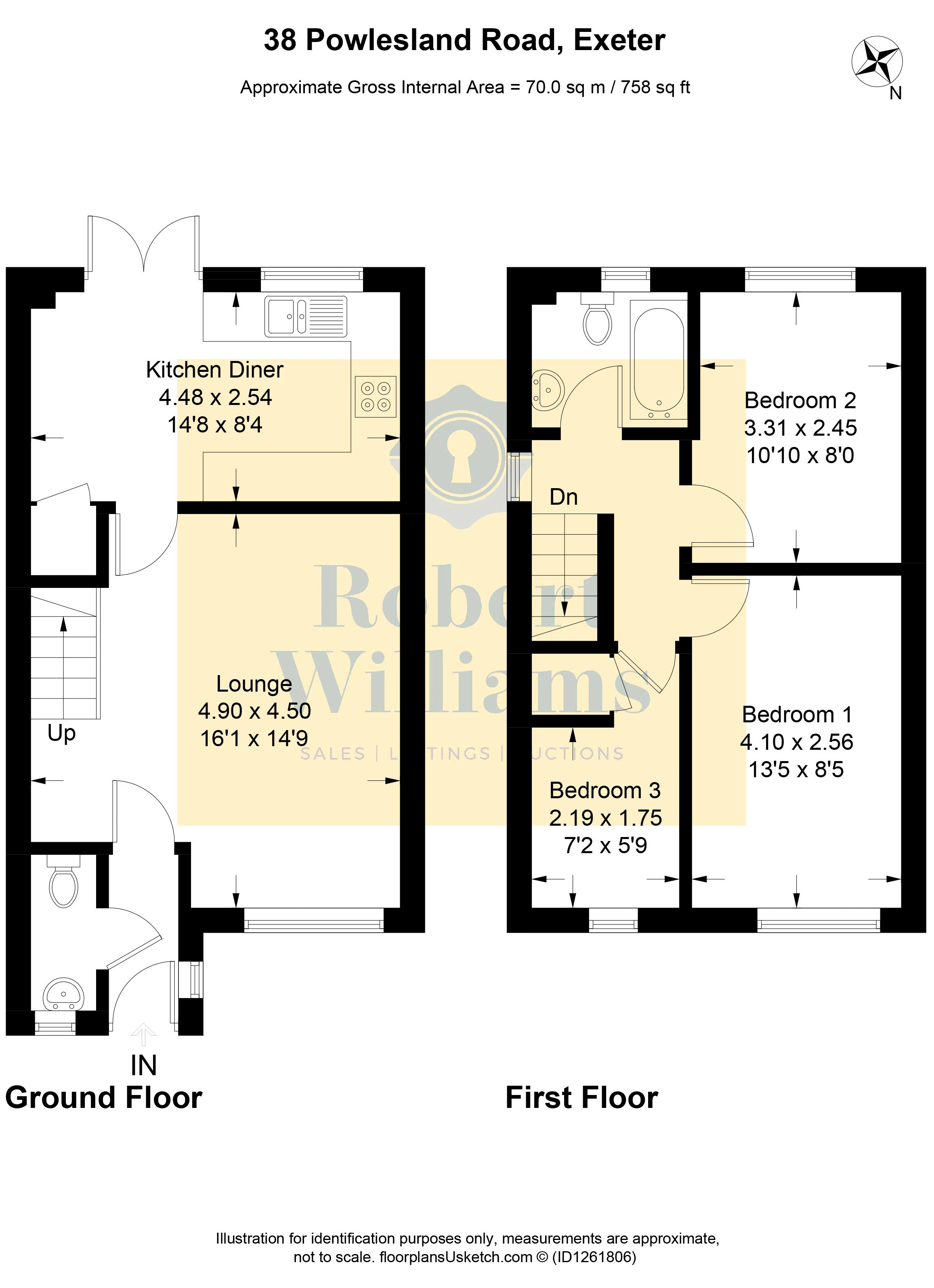 38, Powlesland Road, Exeter floorplan