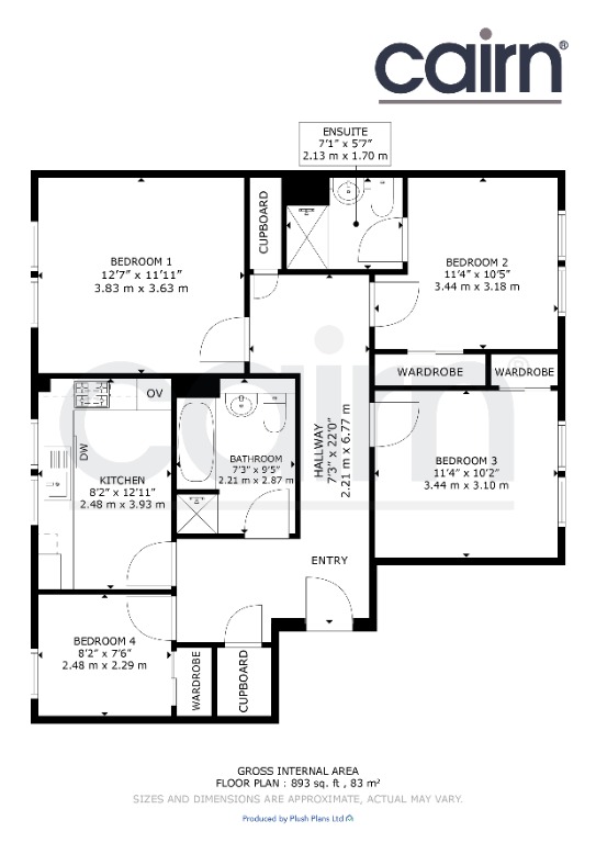 Flat 3/1, 38, Pleasance Street, Glasgow floorplan