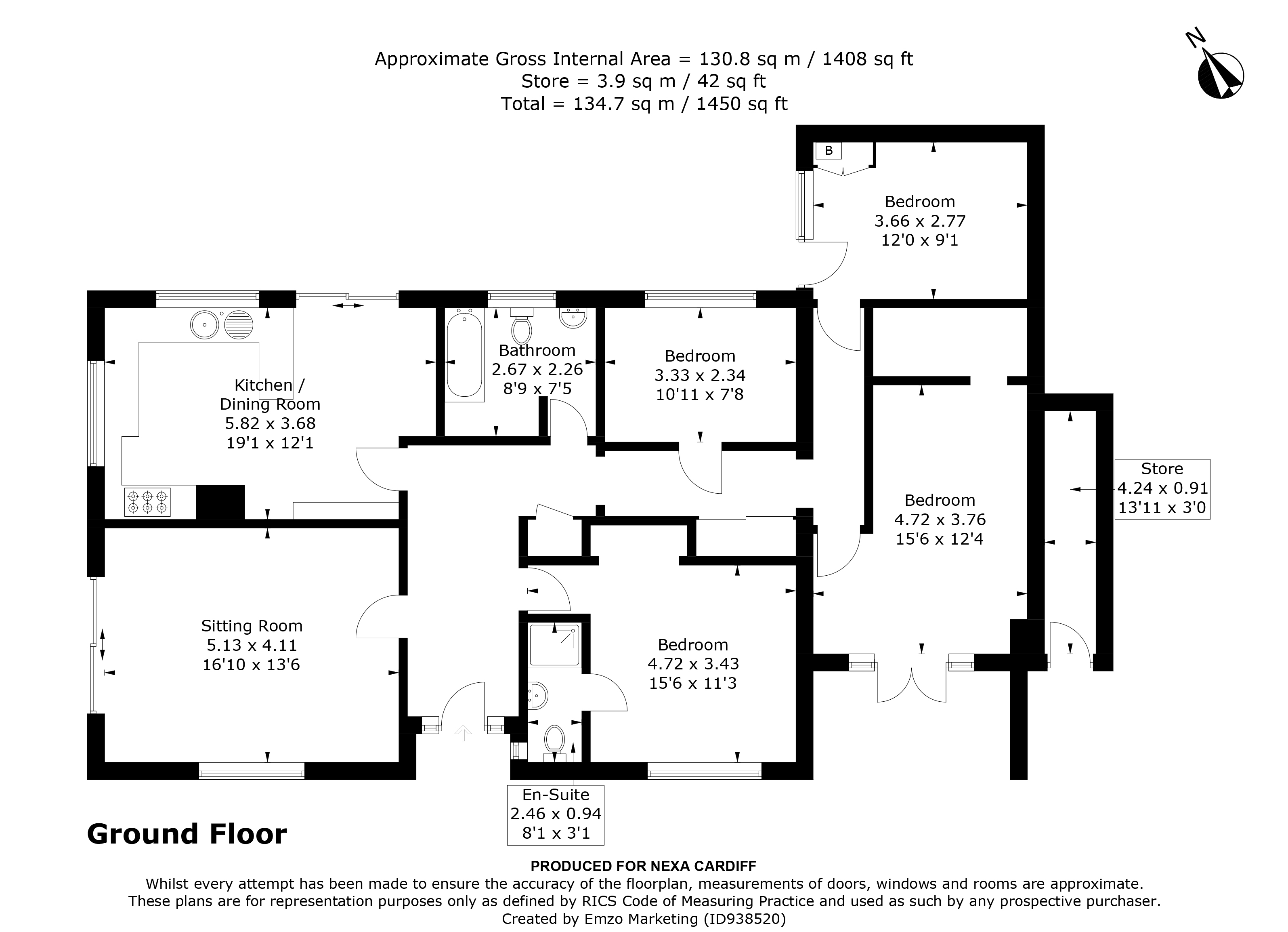 Ty Rhiw, Taffs Well, Cardiff CF15, 4 bedroom detached bungalow for sale