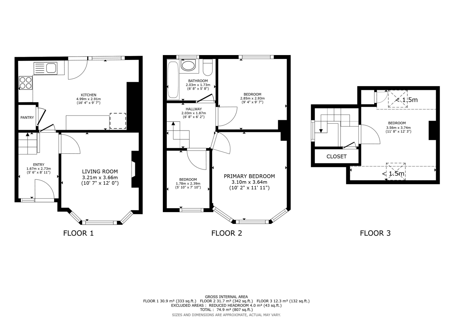 47, Long Lane, Oxford floorplan