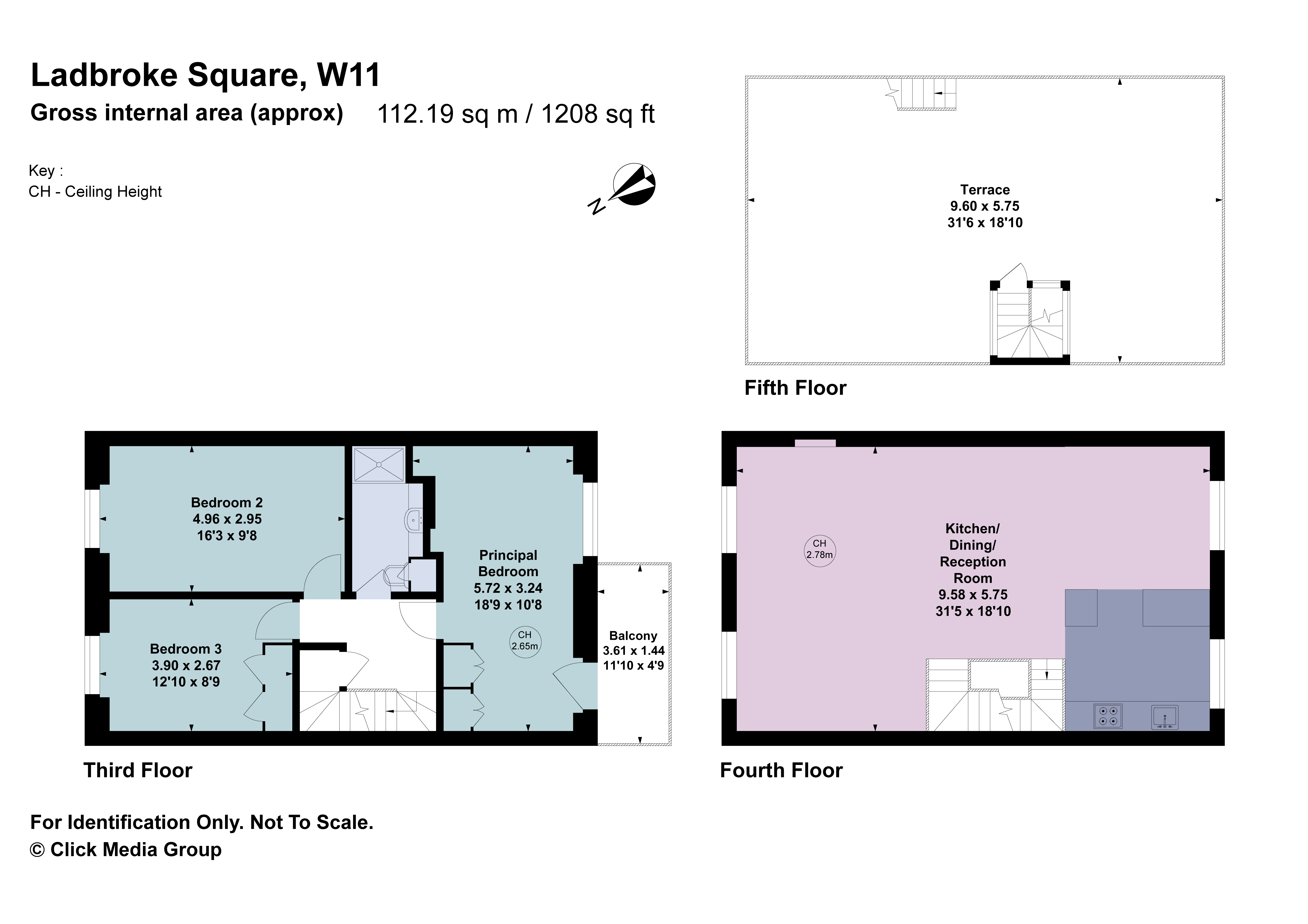 Top Floor Flat, 9, Ladbroke Square, London floorplan