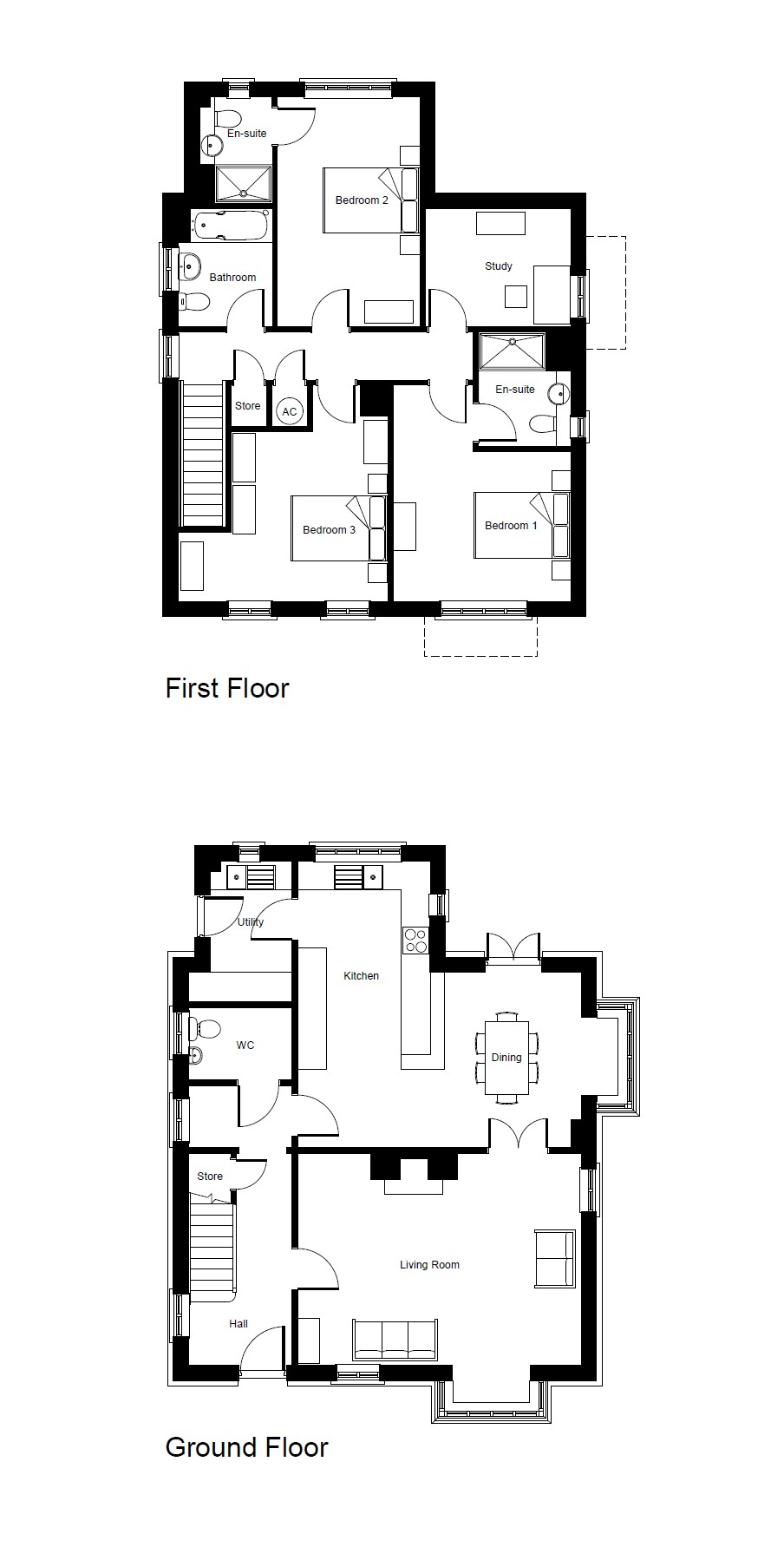 Plot 1 Bambergh, Brookfield Farm Way, Great Dunmow floorplan