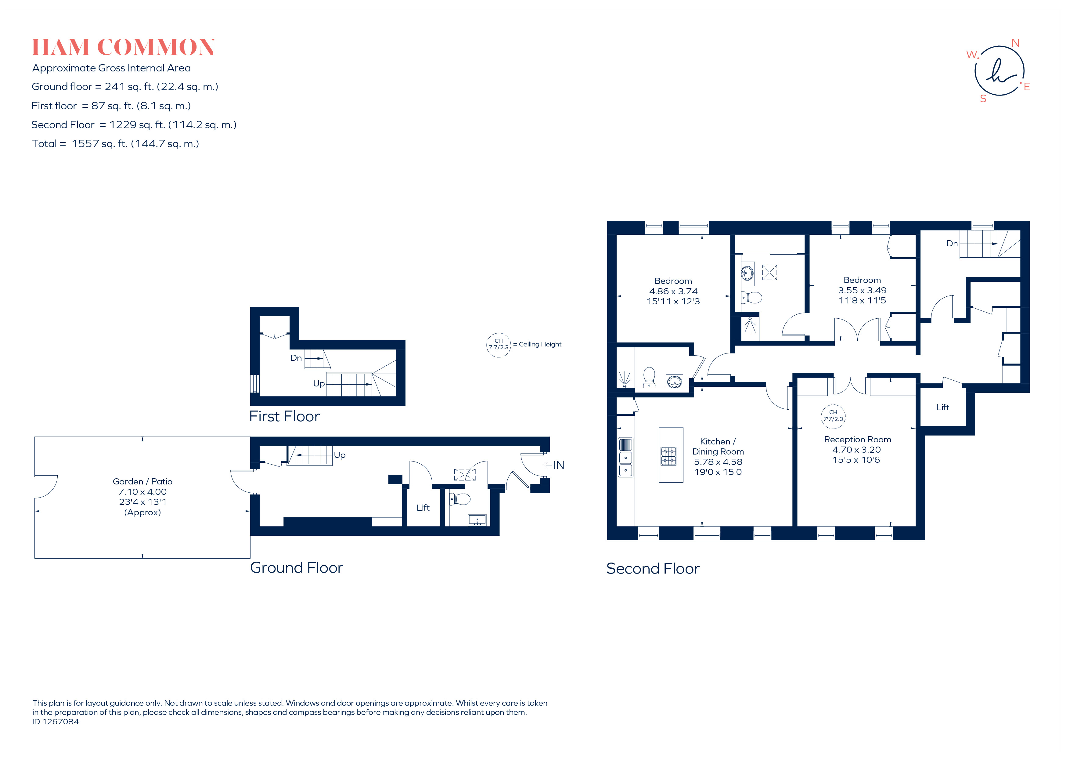56A, Ham Common, Richmond floorplan