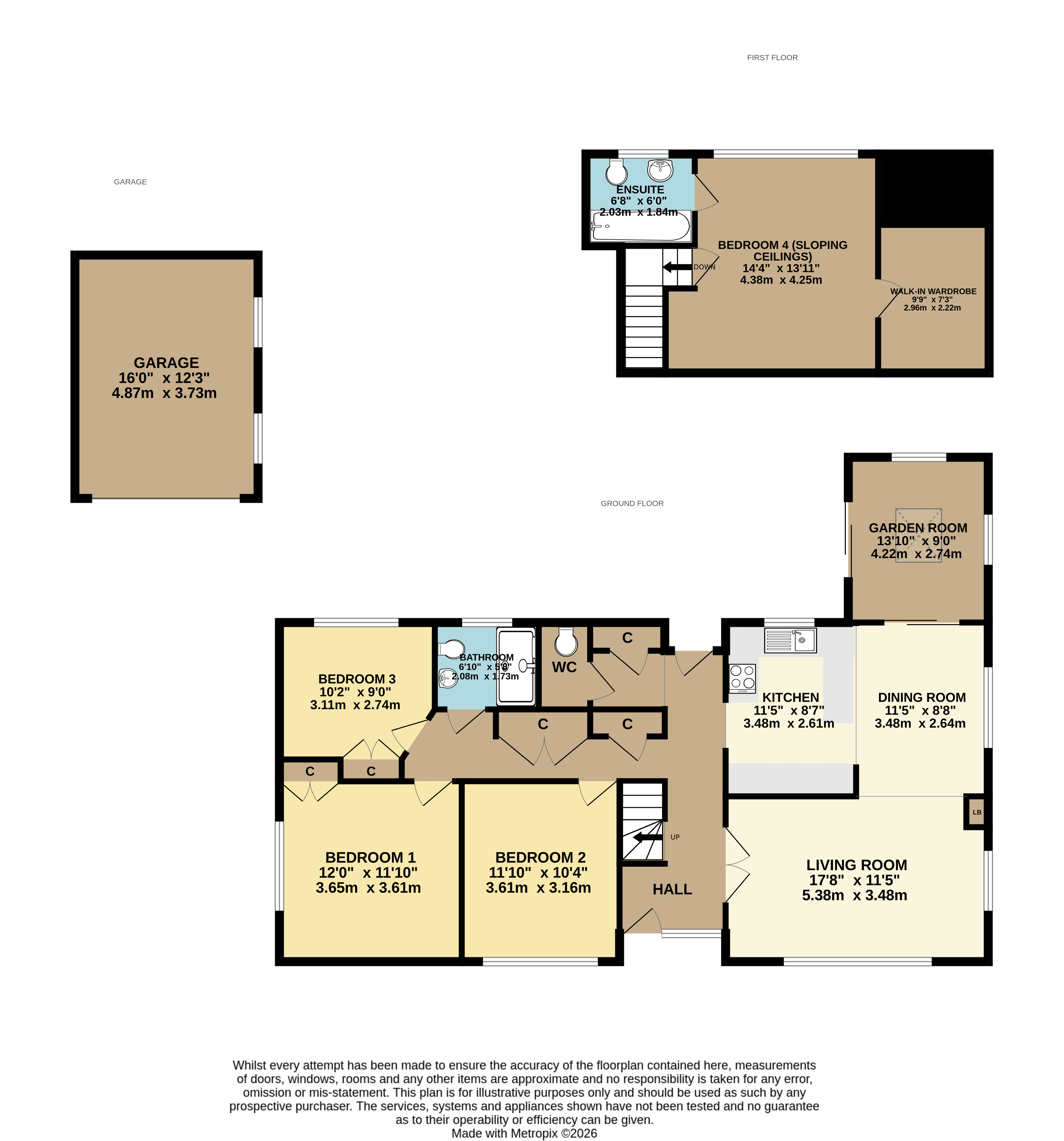 The Bungalow Palace Gardens, Wiveliscombe Taunton Somerset, Taunton floorplan