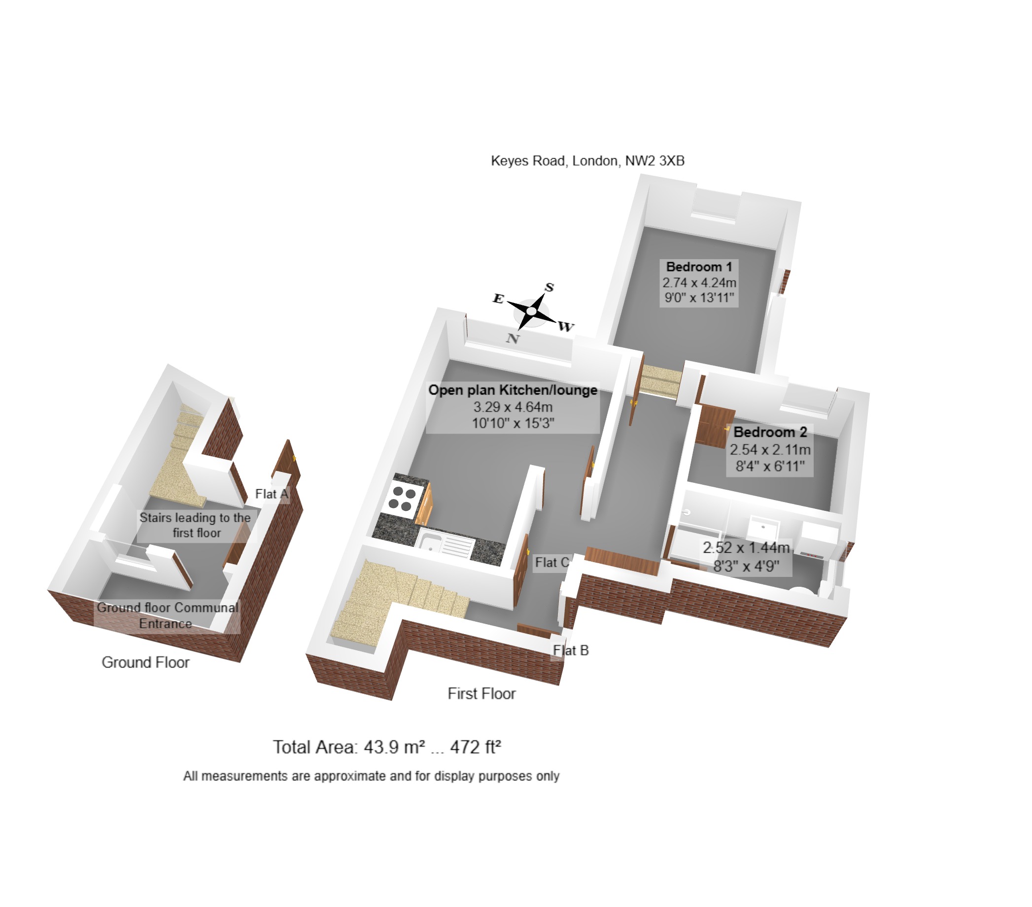 27C, Keyes Road, London floorplan