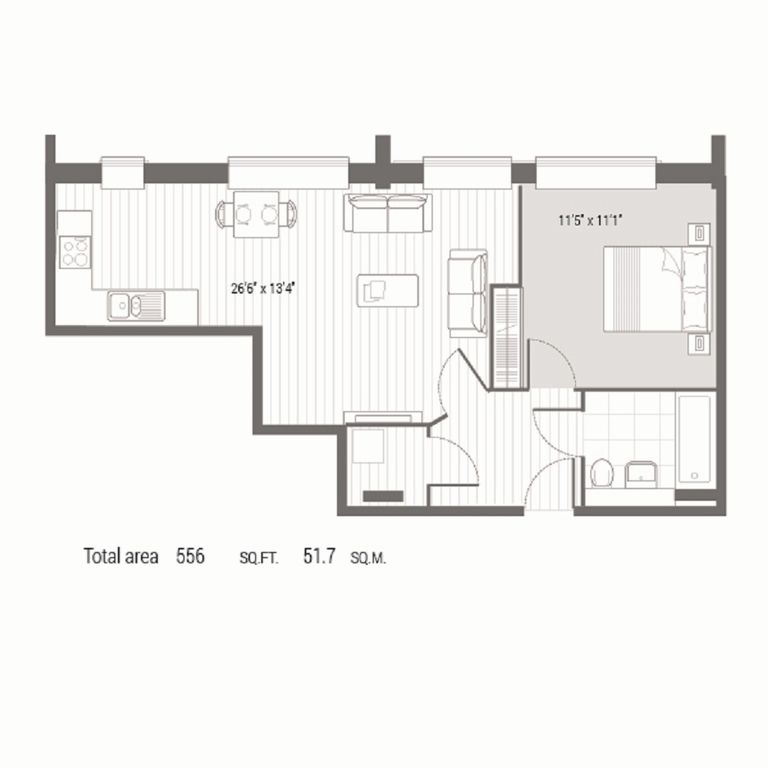 1 Bedrooms Flat to rent in Central House, Lampton Road, Hounslow, Middlesex TW3