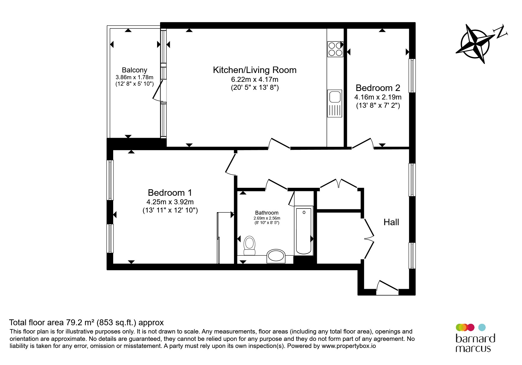 Flat 3, 1, Offenham Road, London floorplan