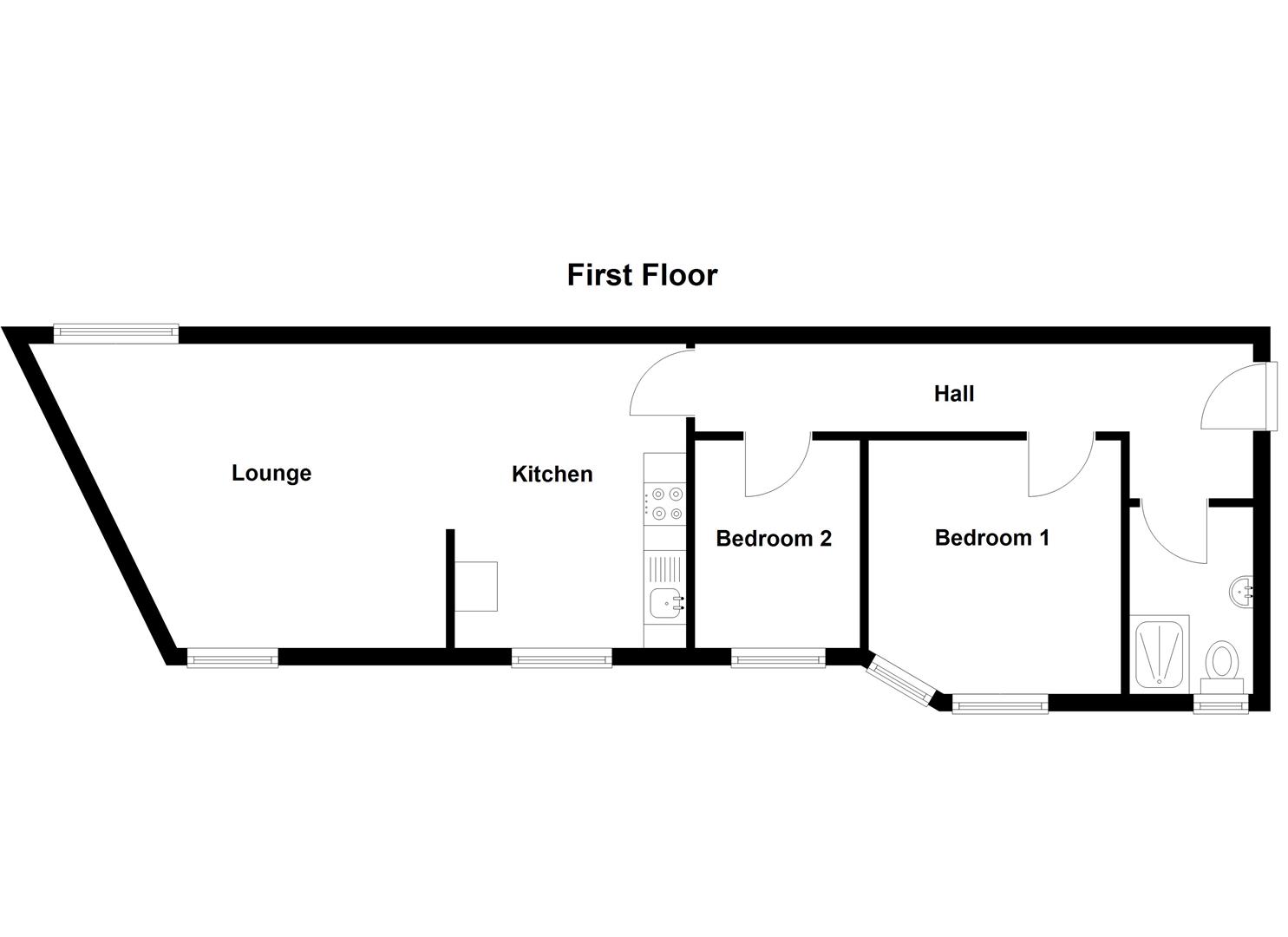 Flat 2, 47a High Street, Shanklin floorplan