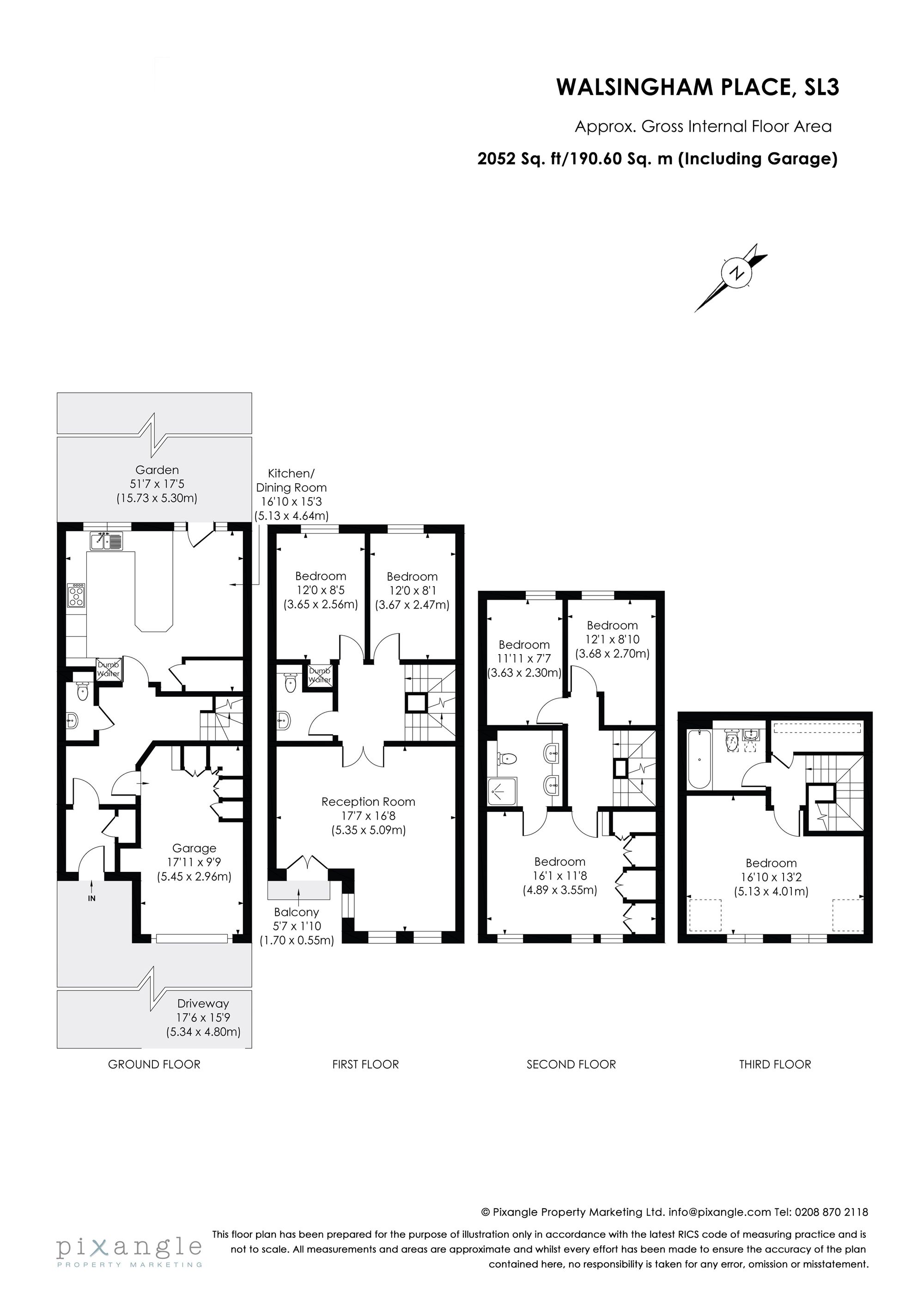 16 Walsingham Place, London floorplan