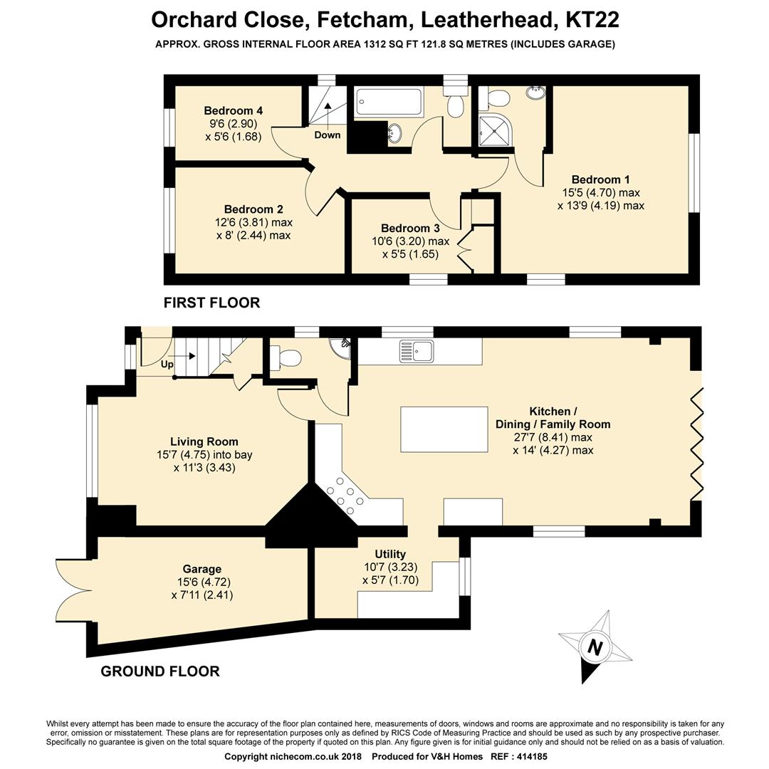 4 Bedrooms Detached house for sale in Orchard Close, Fetcham, Leatherhead KT22