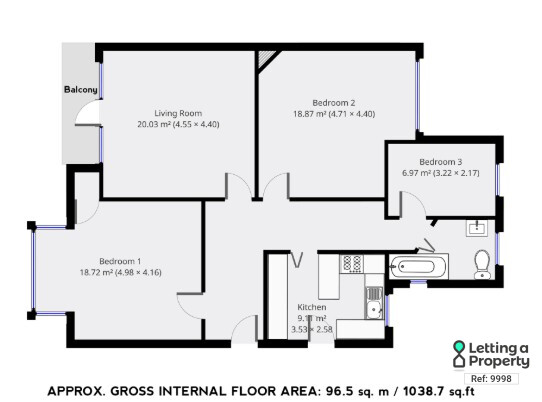 Flat 9, Oxford Court, Queens Drive, London floorplan
