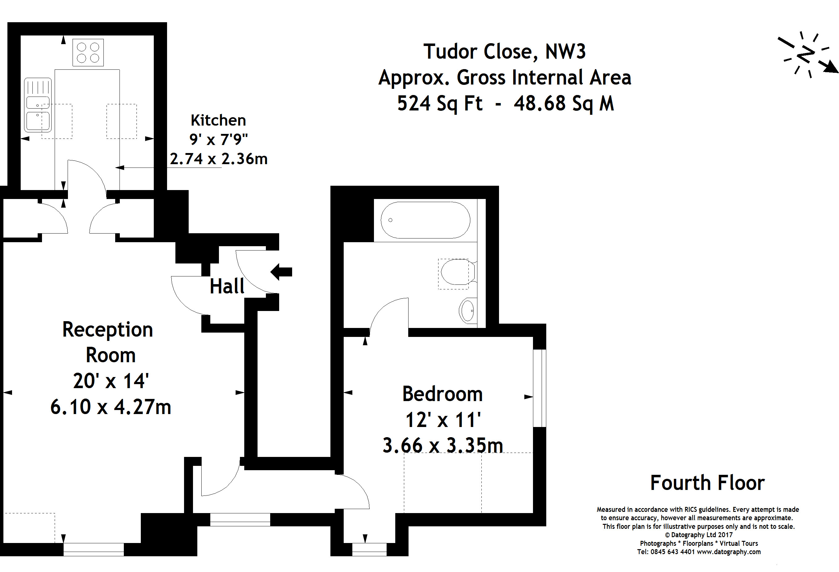 42A, Tudor Close, Belsize Avenue floorplan