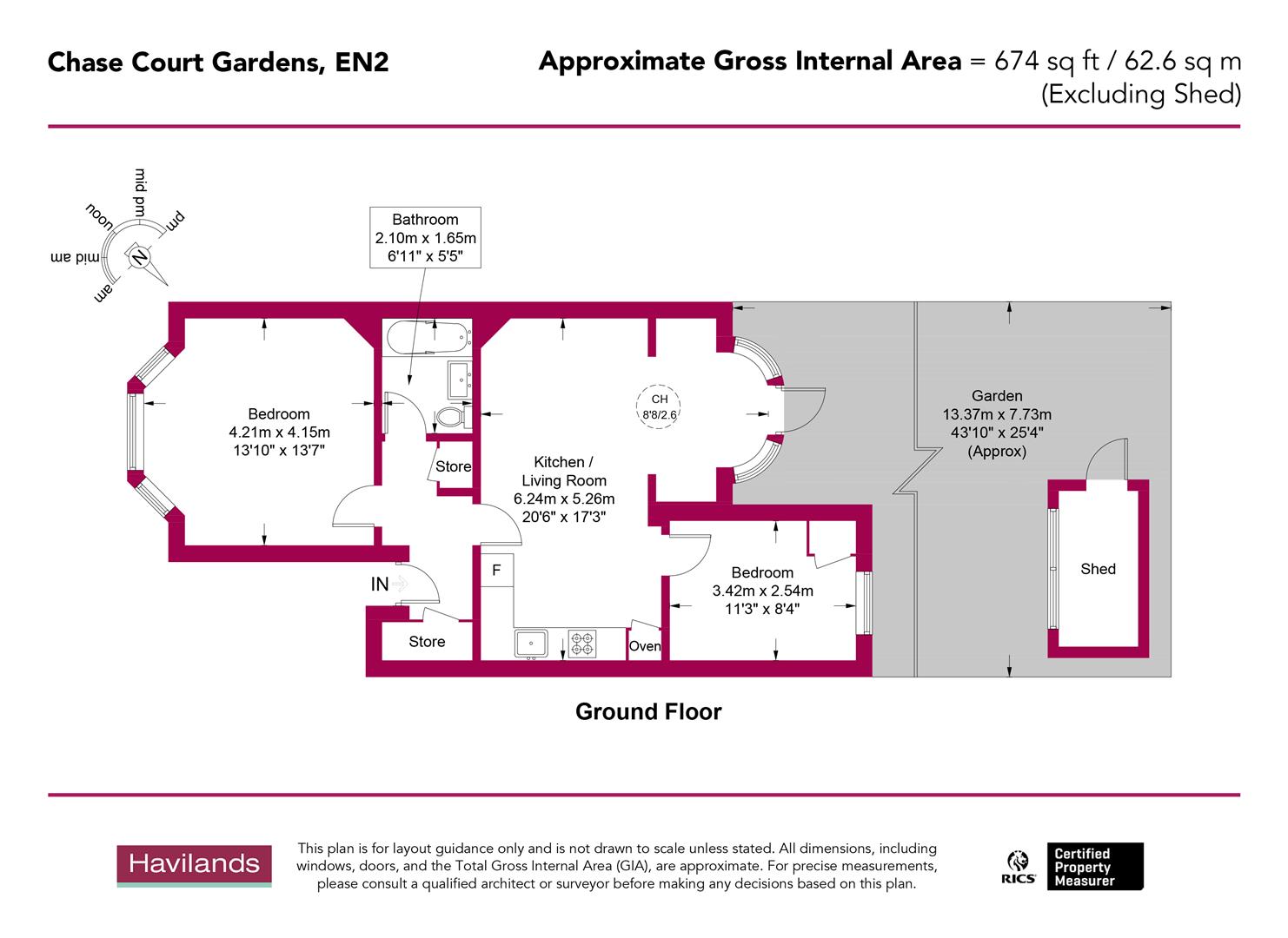 61a, Chase Court Gardens, Enfield floorplan