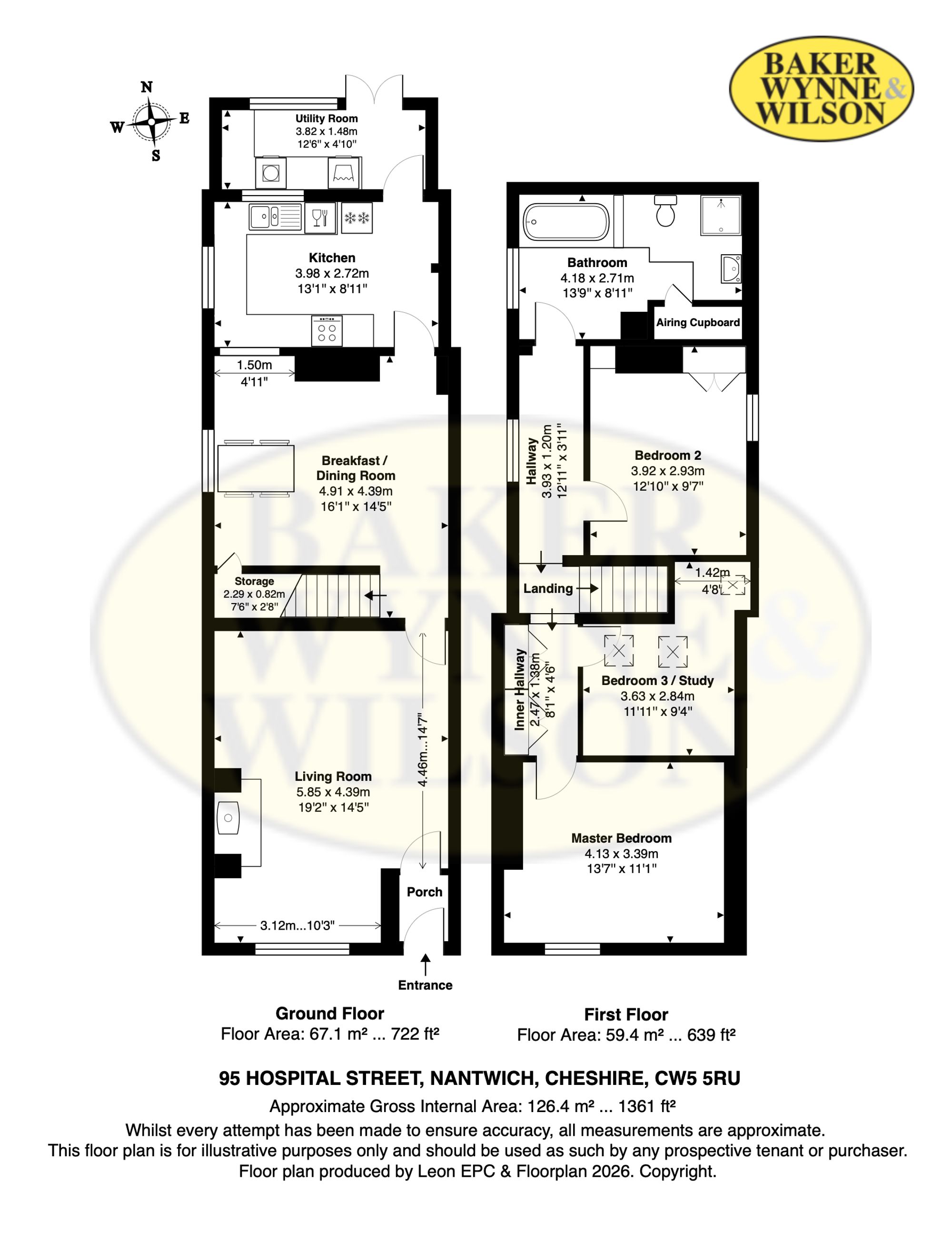 95 Hospital Street, Nantwich floorplan