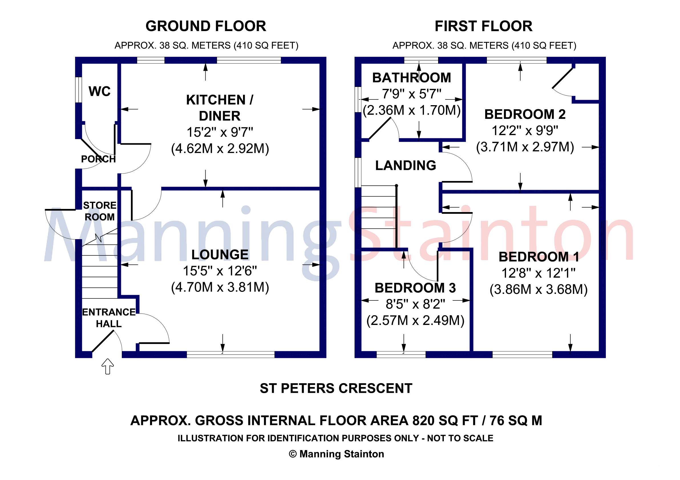 St. Peters Crescent, Stanley, Wakefield, West Yorkshire WF3, 3 bedroom