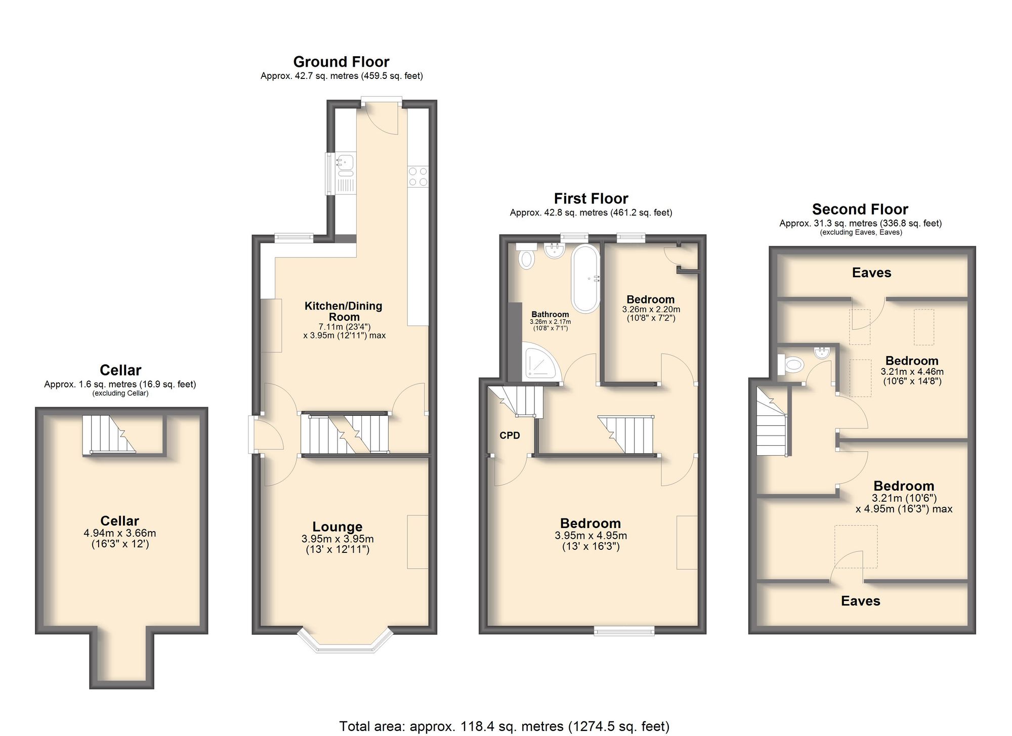 22 Rupert Road, Sheffield floorplan