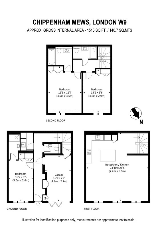 3 Bedrooms Flat to rent in Chippenham Mews, London W9