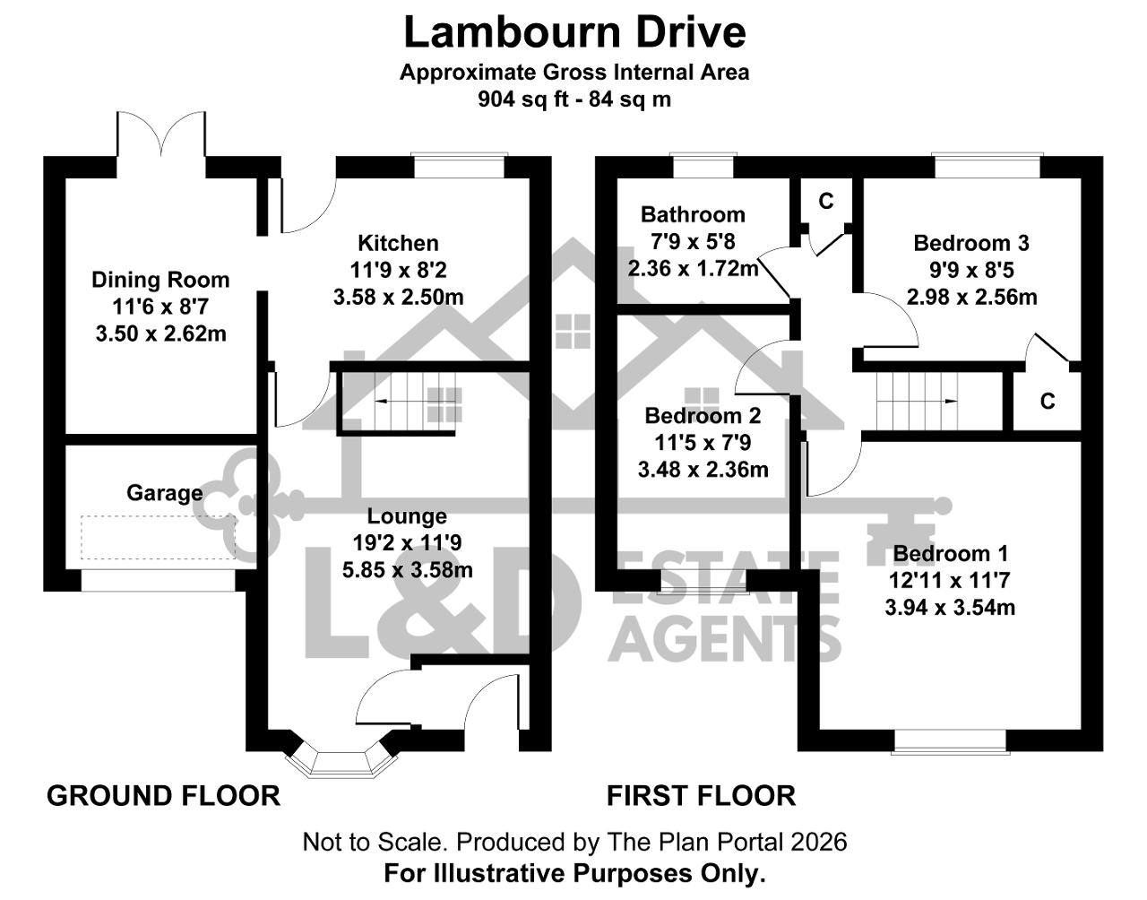 12, Lambourn Drive, Luton floorplan