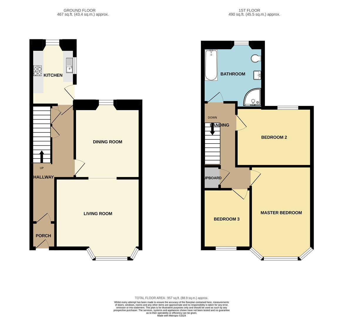 Trevarcoe, 10, Wellington Road, St. Austell floorplan