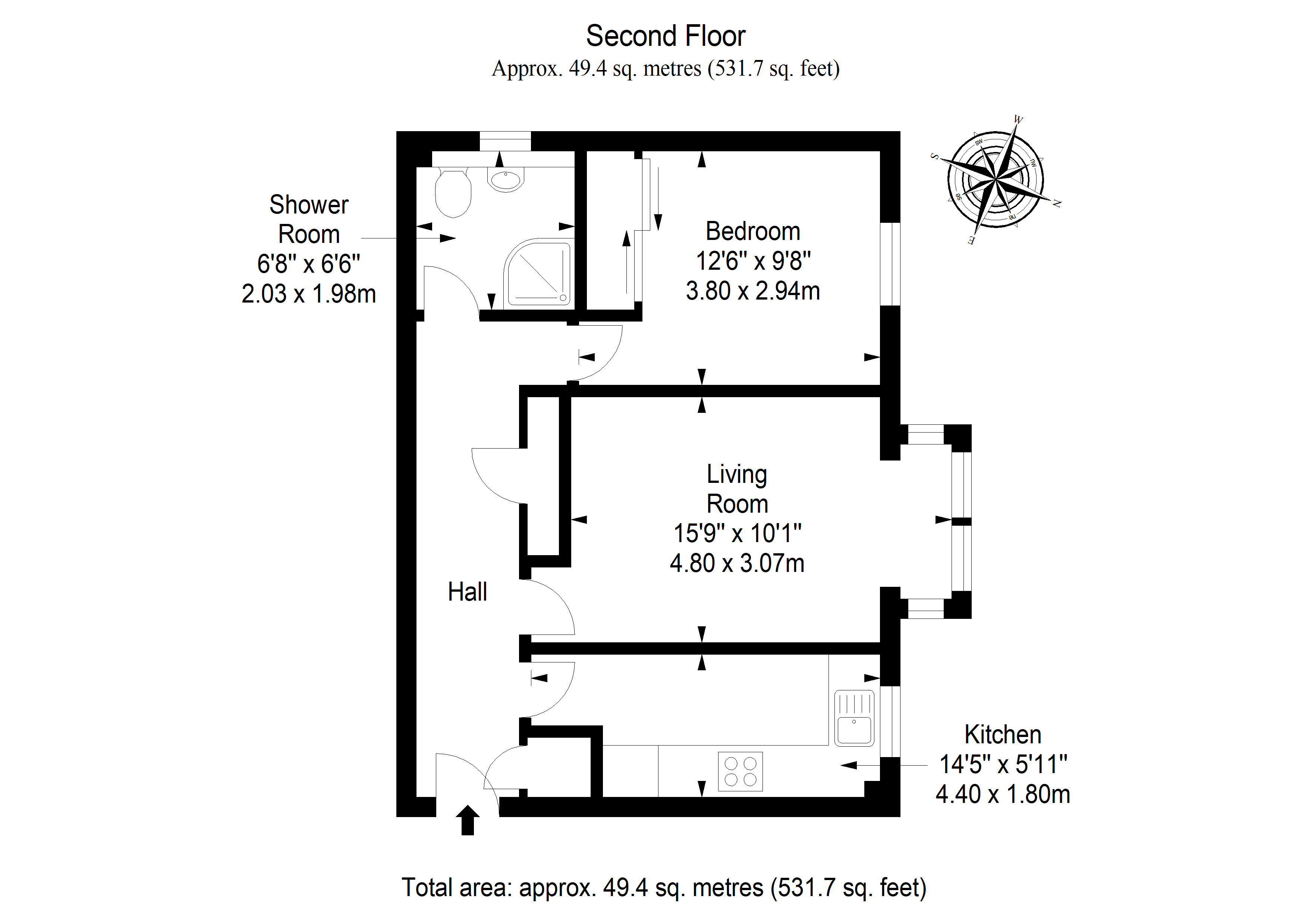 60/6, Moira Terrace, Edinburgh floorplan