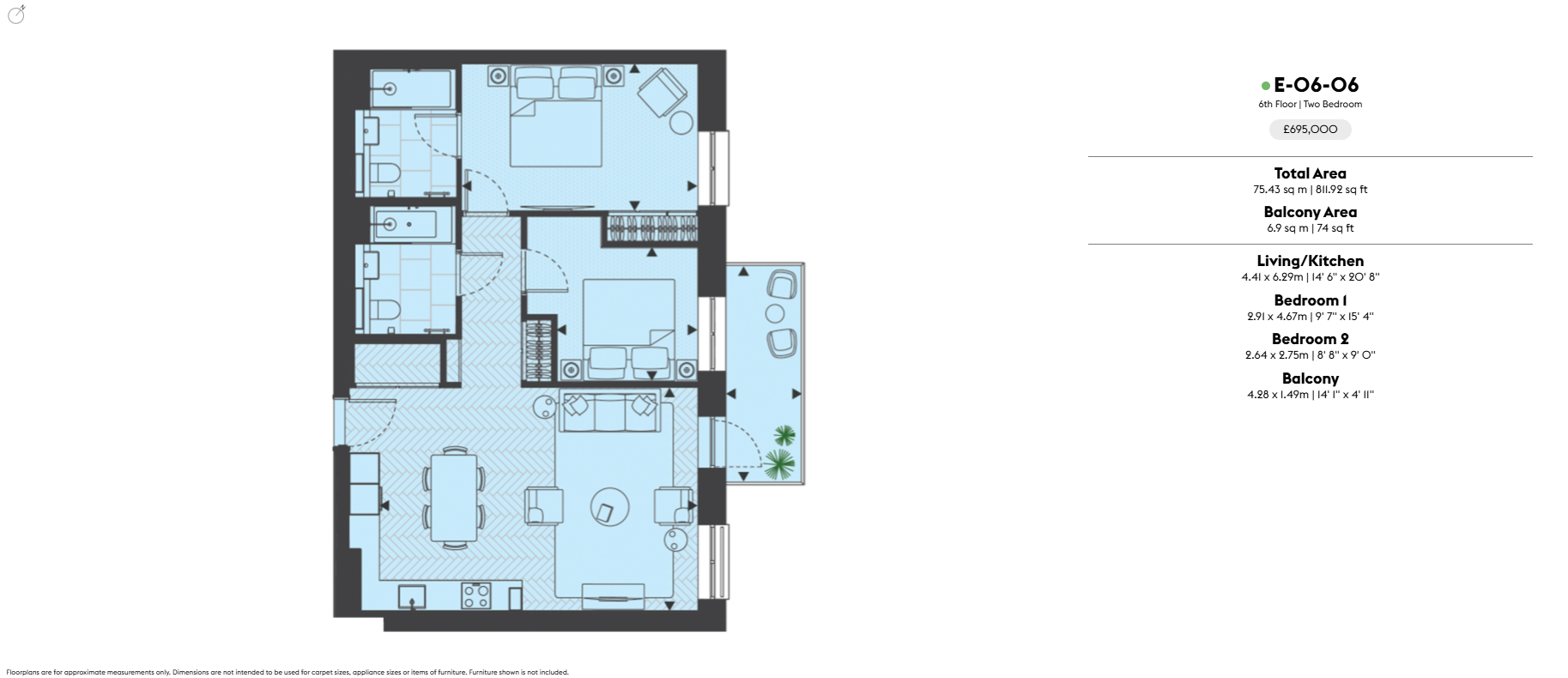 (E-06-06) Delamarre, Flat 36, Brent Cross Town, 10 Parkview Avenue floorplan