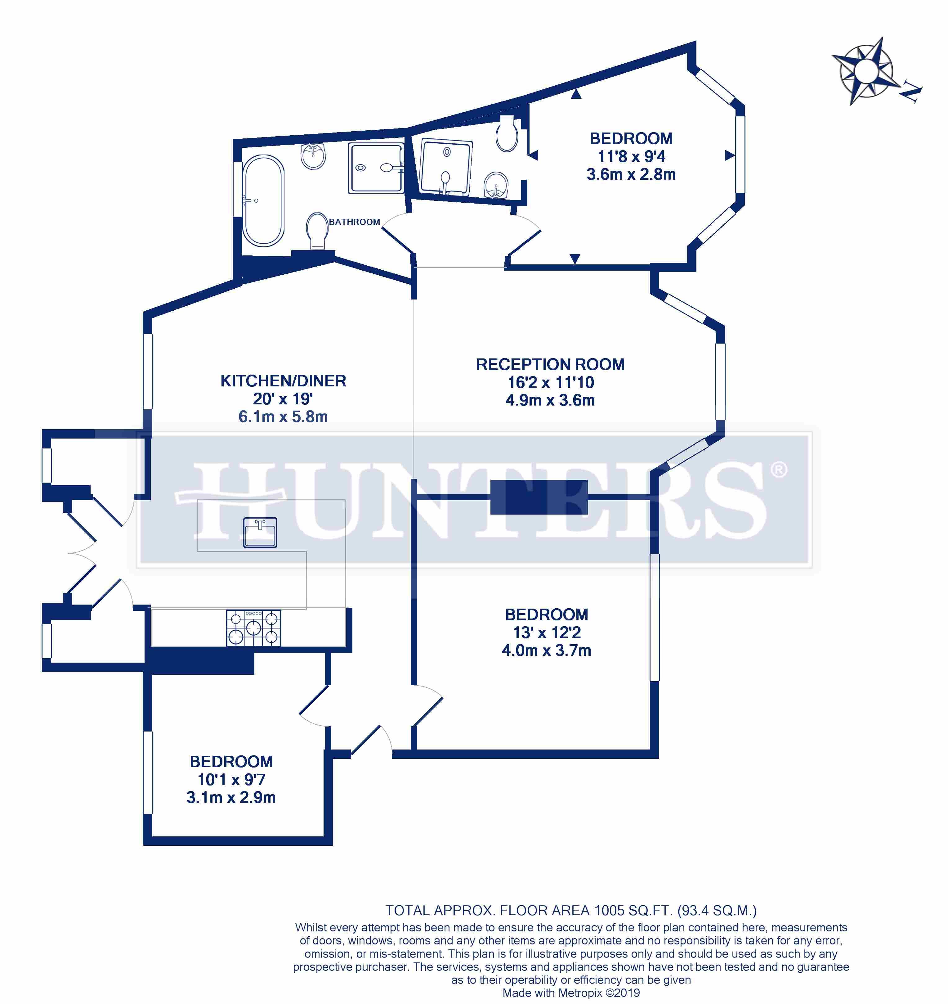 3 Bedrooms Flat for sale in Dennington Park Road, London NW6