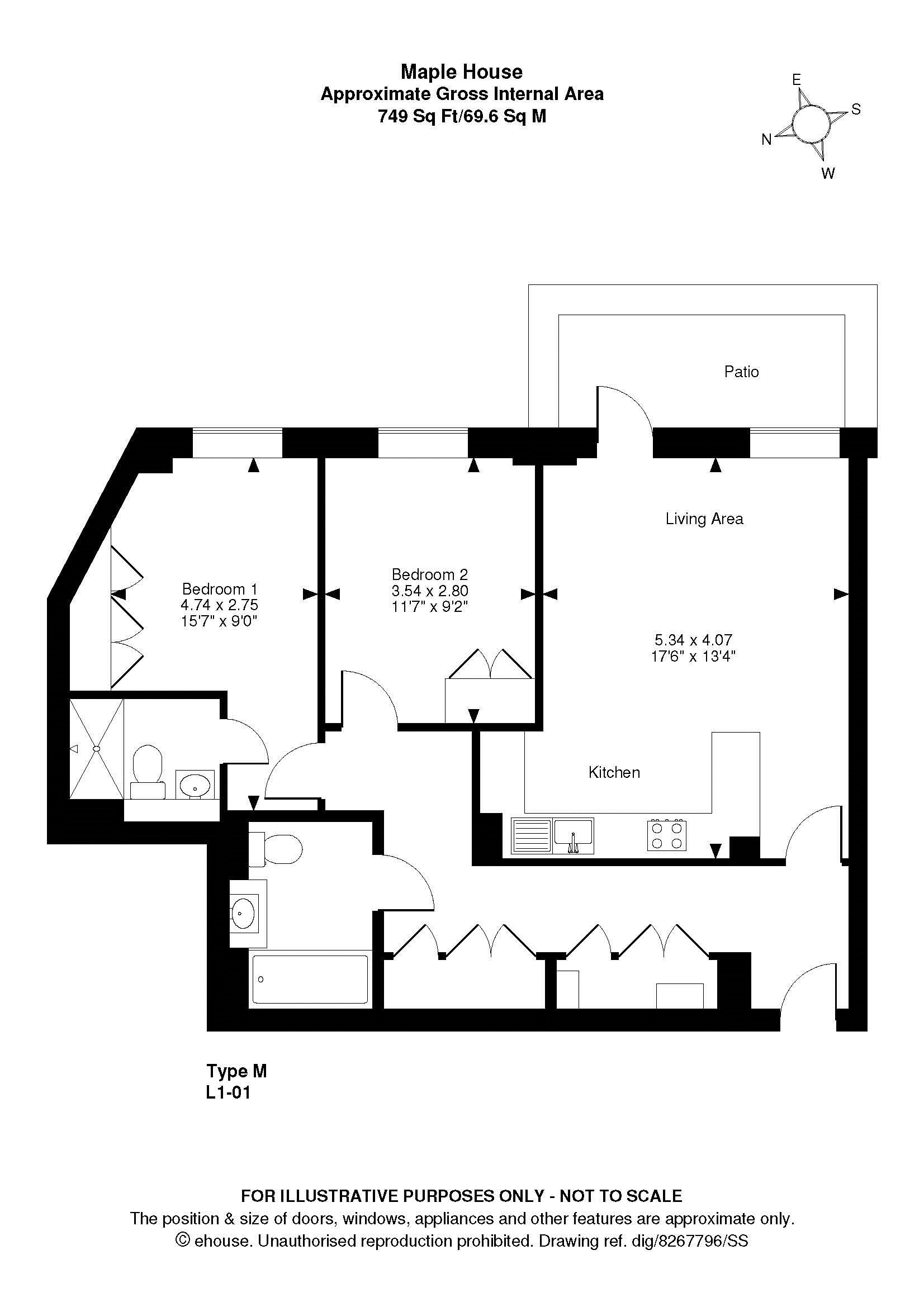 2 Bedrooms Flat to rent in Maple House, Emerald Gardens, Wembley Park HA9