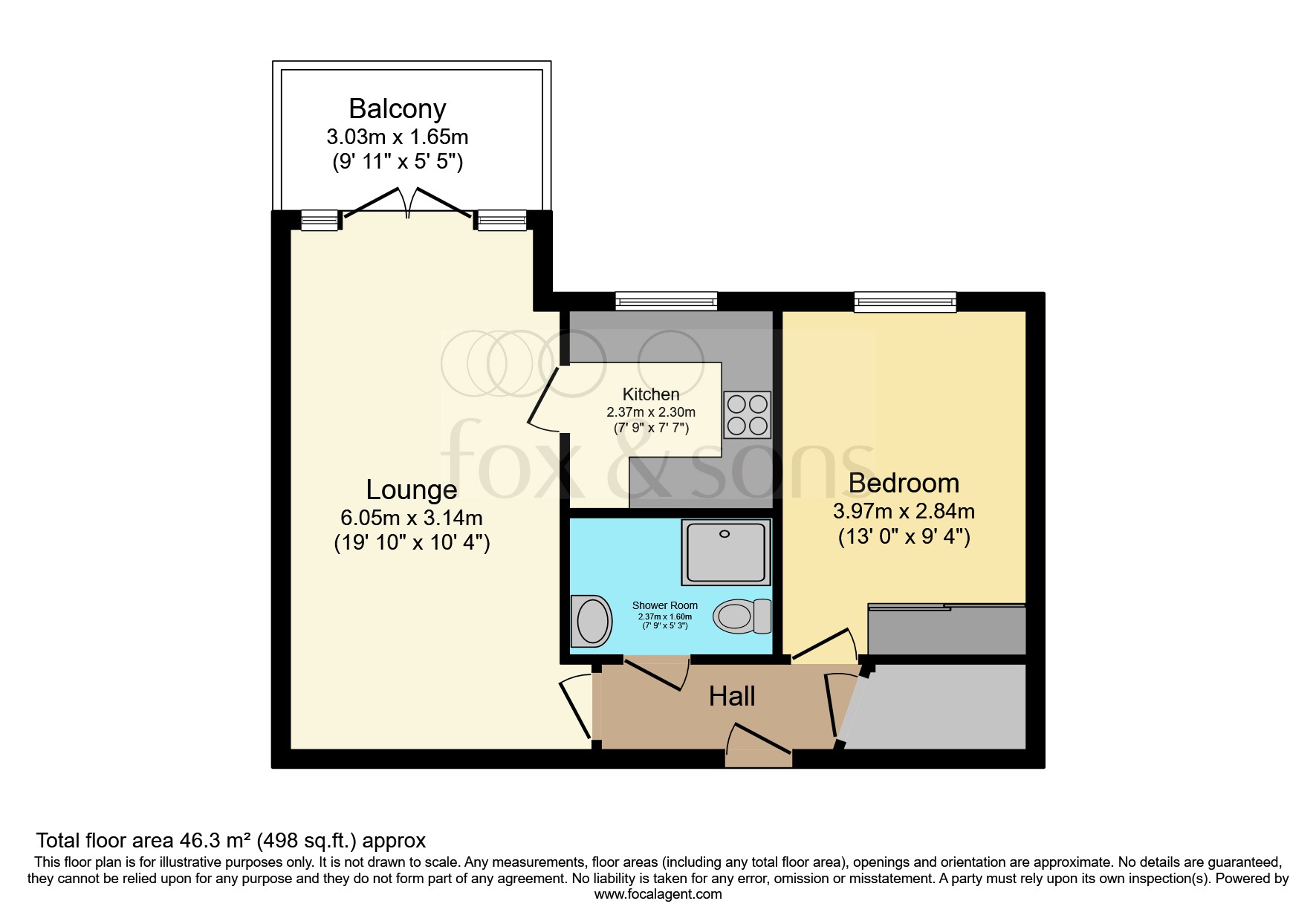 Flat 56, Allingham Lodge, Southfields Road, Eastbourne floorplan