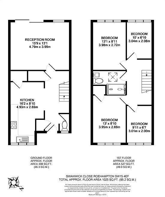 4 Bedrooms Terraced house to rent in Swanwick Close, Roehampton SW15