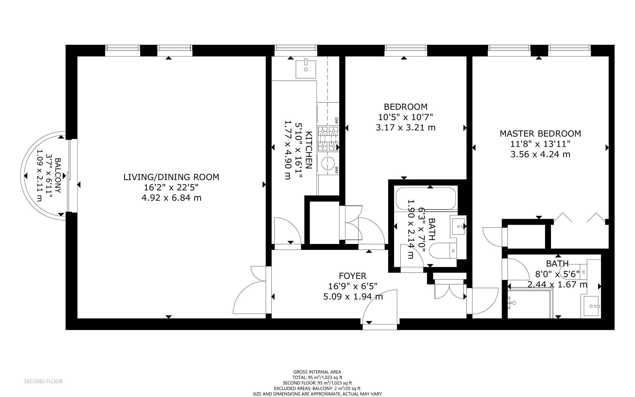 Flat 38 Huntsmore House, Pembroke Road, London floorplan