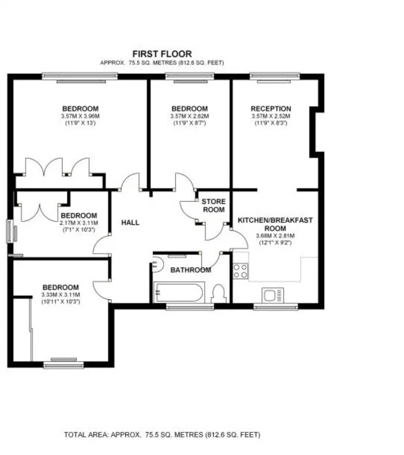 Flat 7 Grangefield, Marquis Road, Greater London floorplan