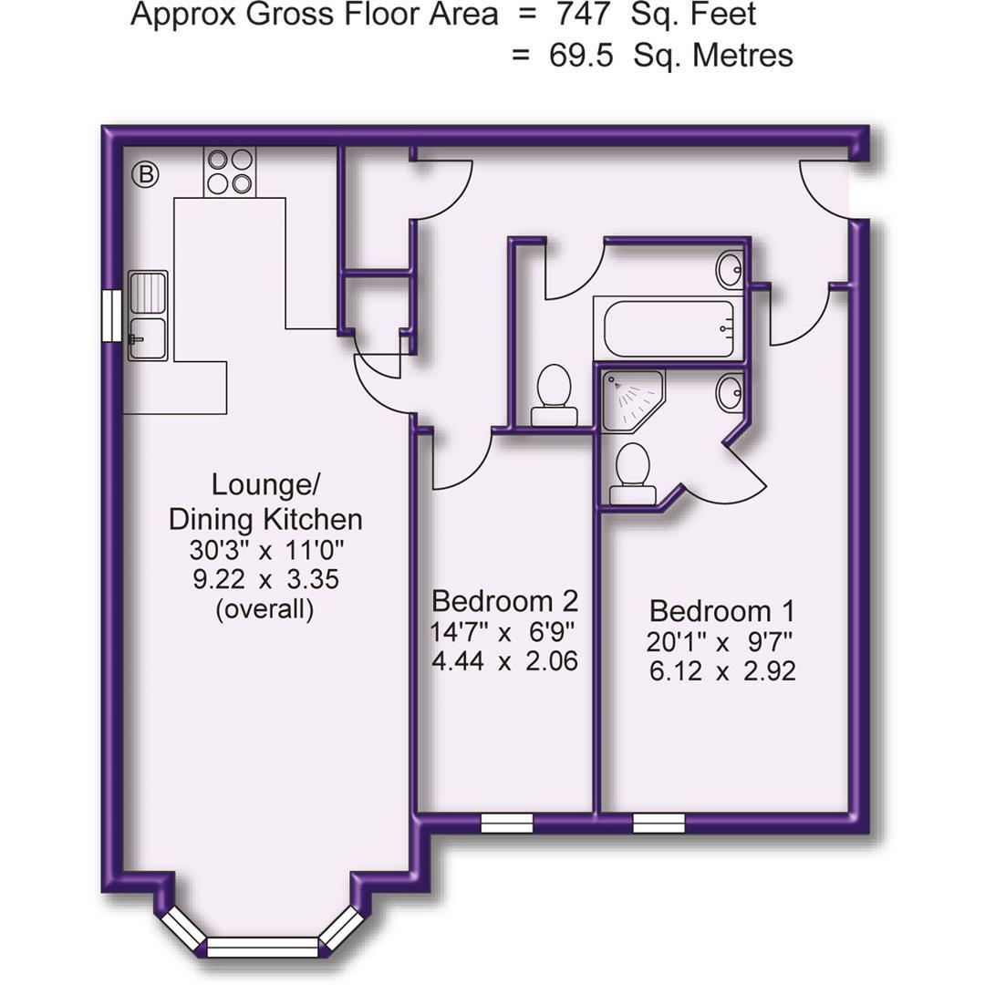 Flat 5 The Manor, 40, Brooklands Road, Sale floorplan