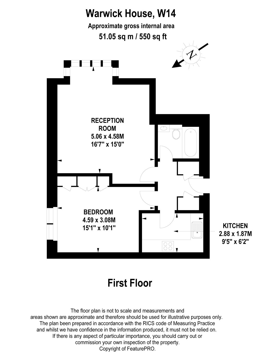 1 Bedrooms Flat to rent in Warwick House, Windsor Way, London W14