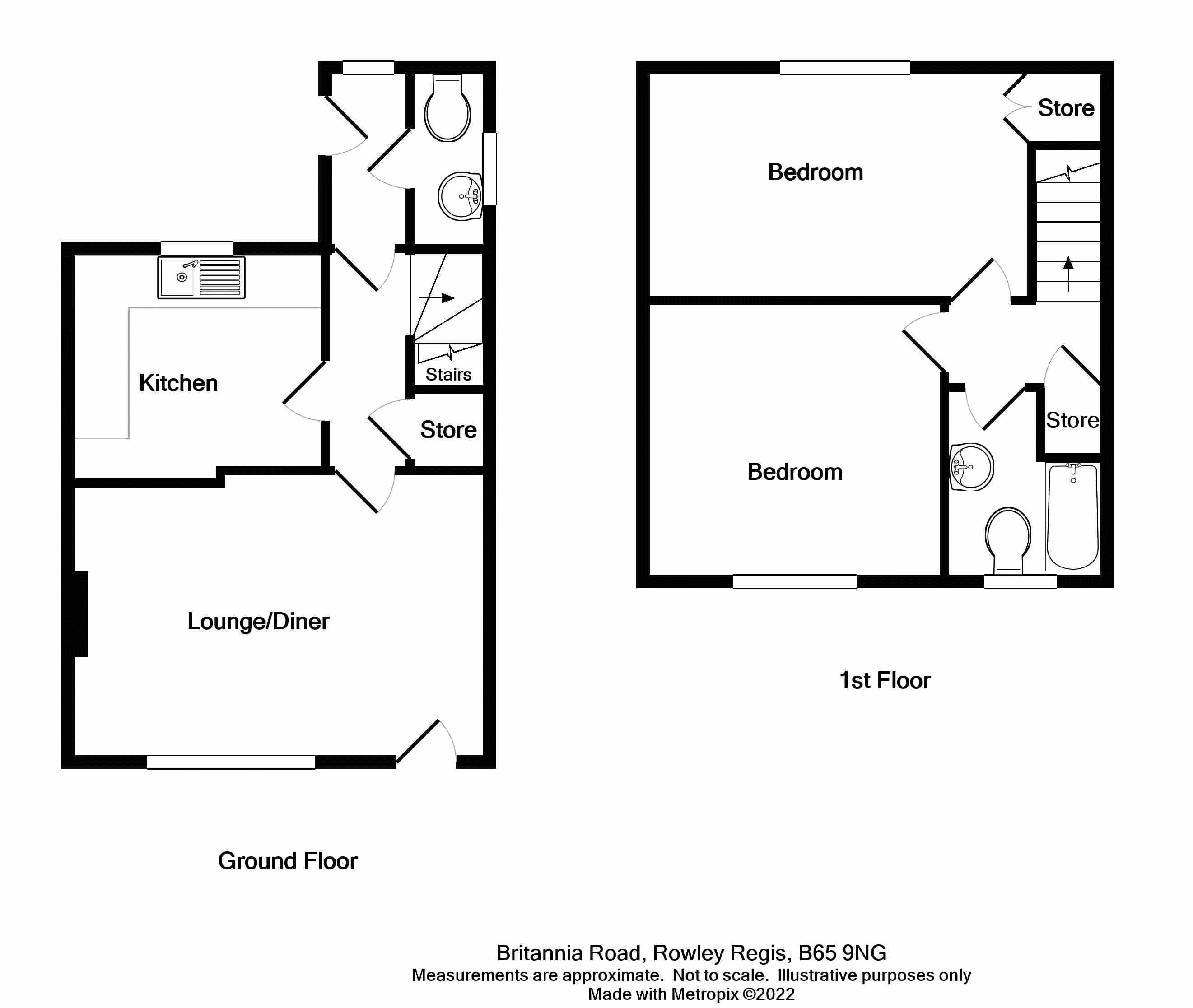 Britannia Road, Rowley Regis B65, 2 bedroom terraced house for sale