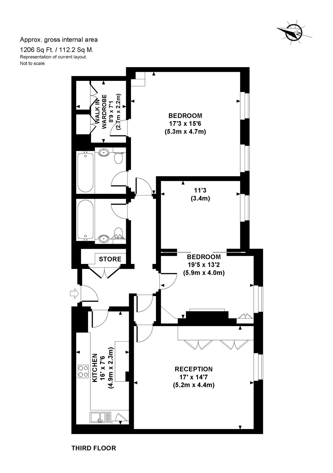 34 Sandalwood Mansions, St Mary`s Gate, London floorplan
