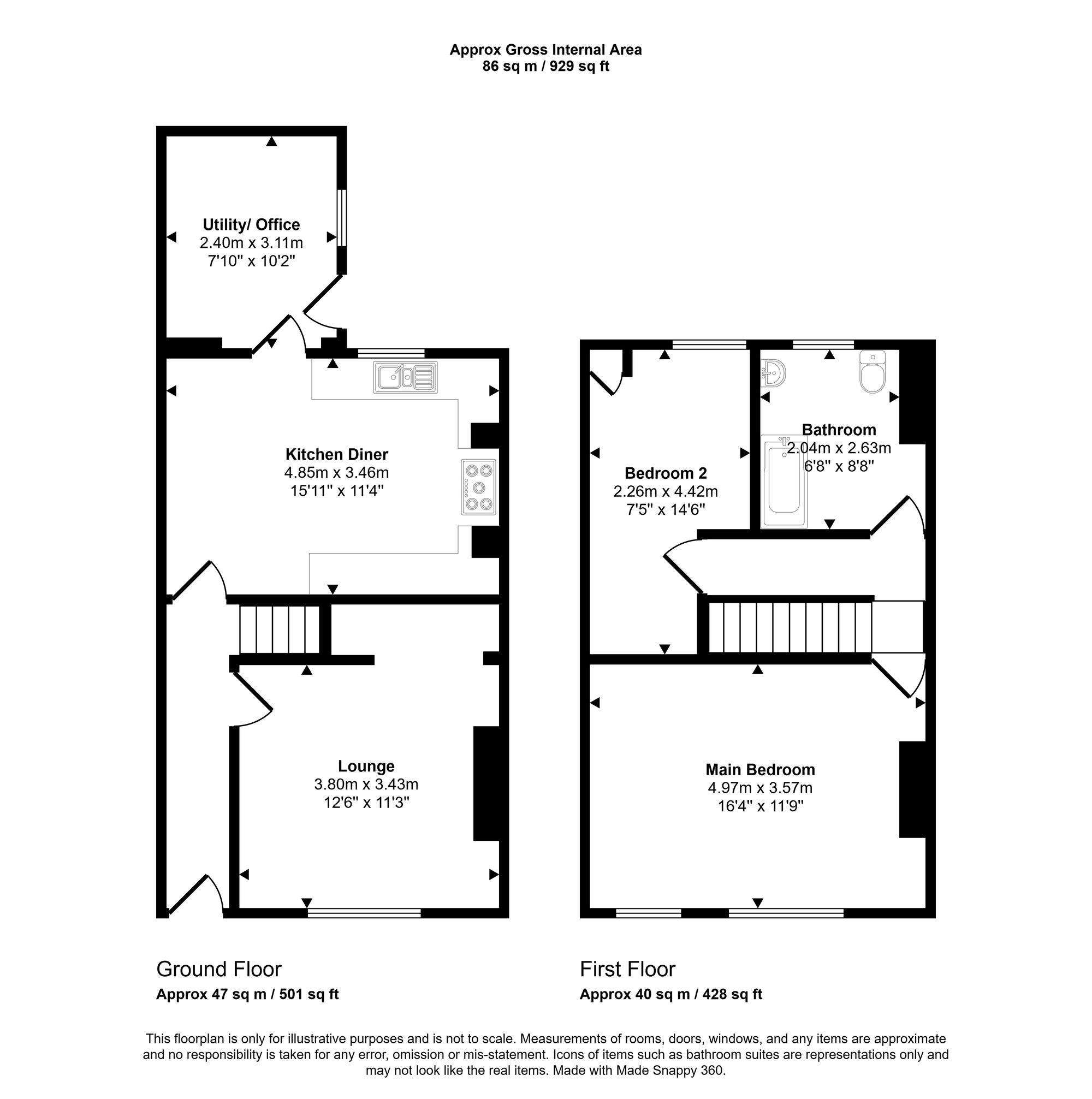 35 Banner Street, Wigan floorplan