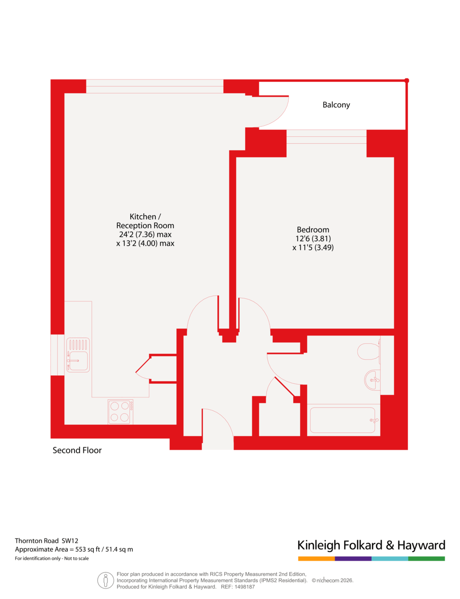 Flat 2, 22, Thornton Road, Balham floorplan