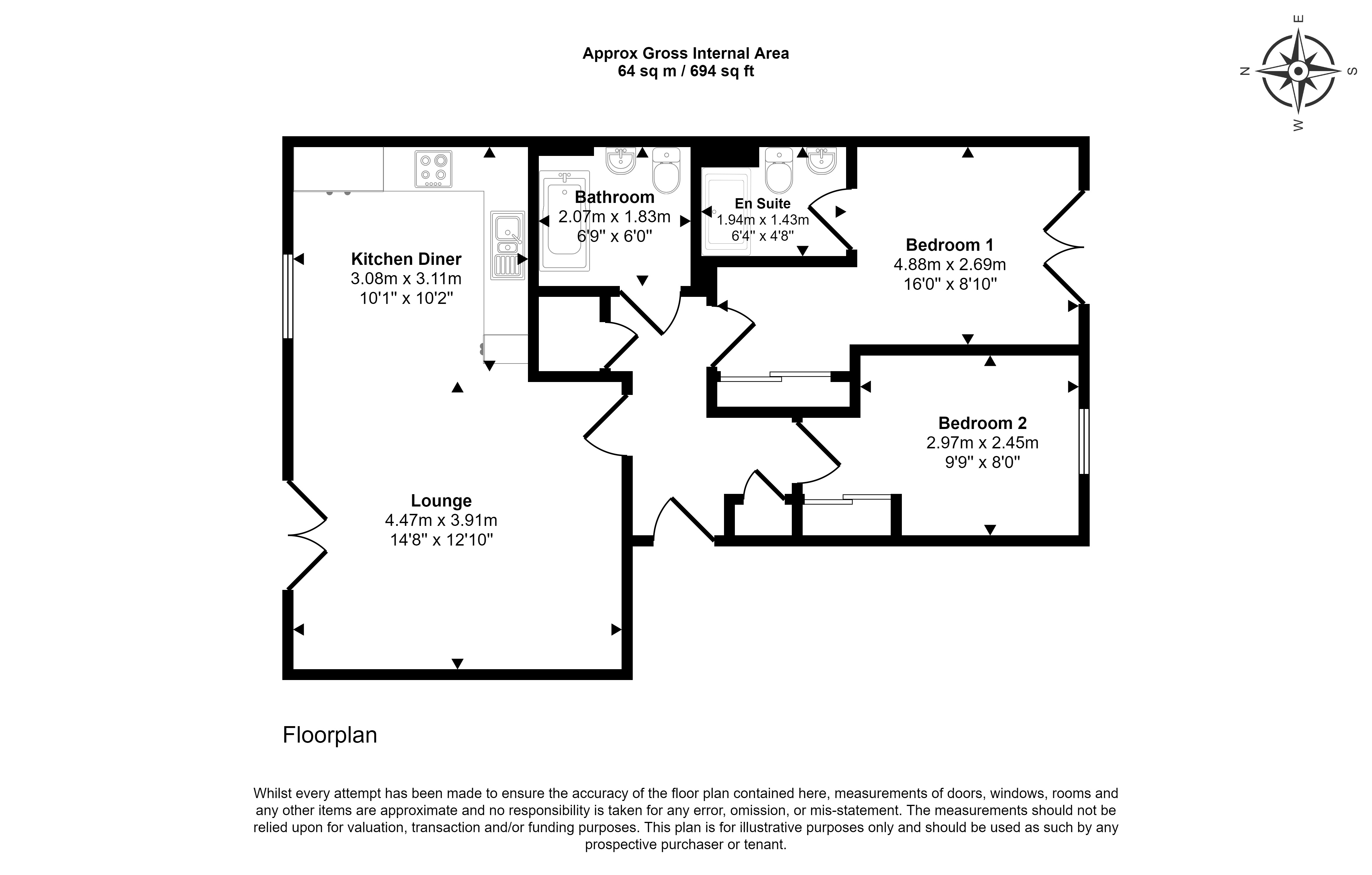 1/4, Kilpatrick Grove, Edinburgh floorplan