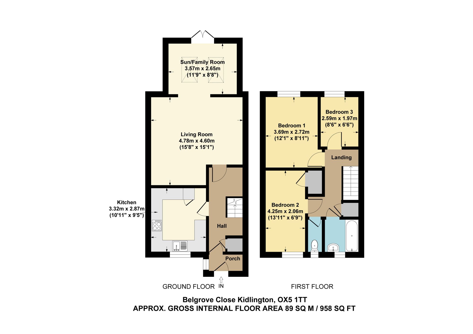 8 Belgrove Close, Kidlington floorplan