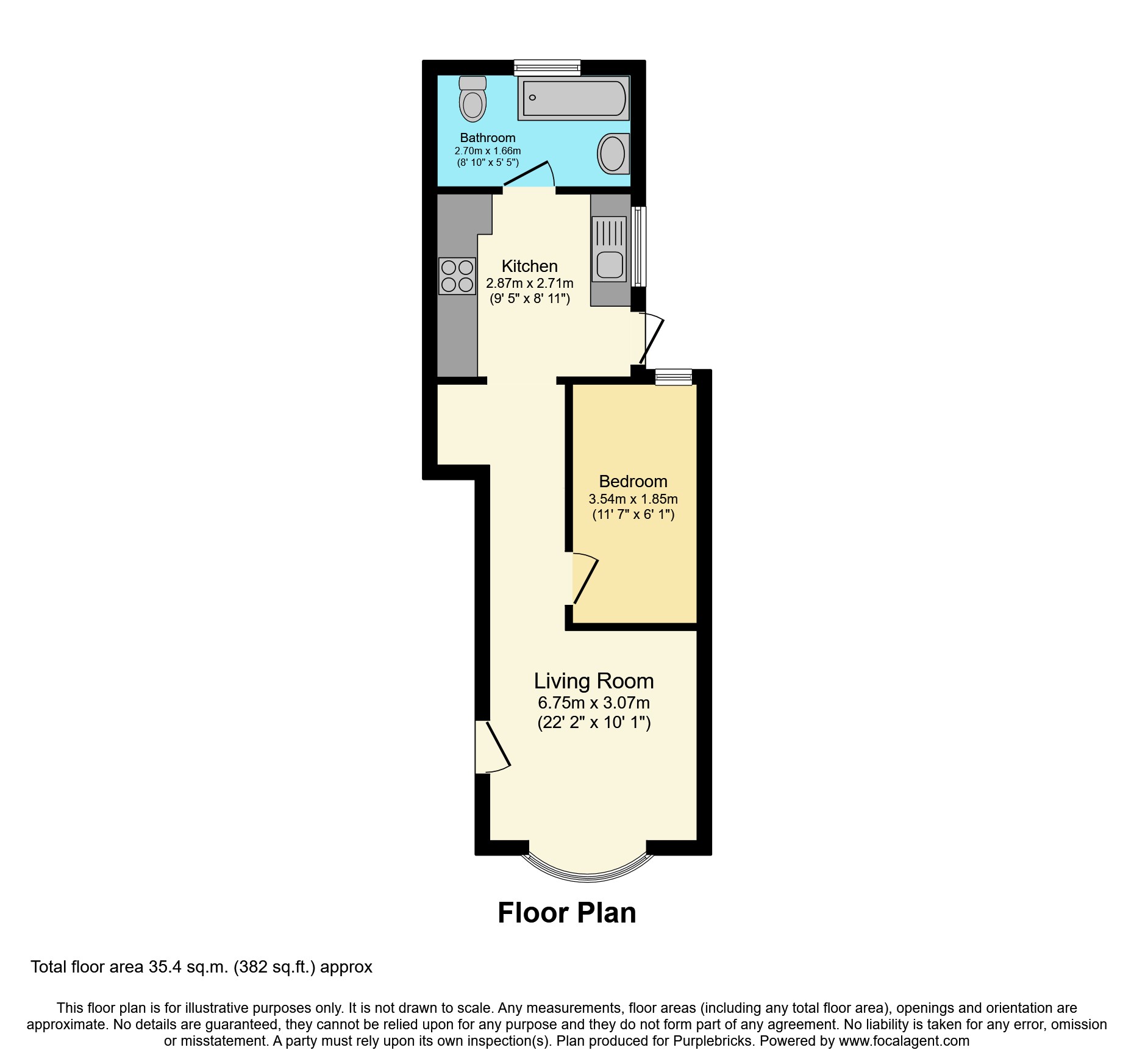 Flat 1, 22, Lynmouth Road, Reading floorplan